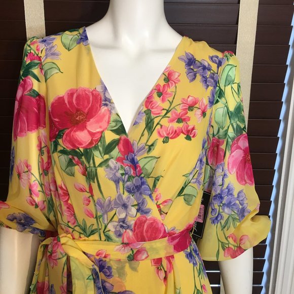 JESSICA HOWARD YELLOW FLORAL DRESS SIZE 6 - Picture 7 of 14
